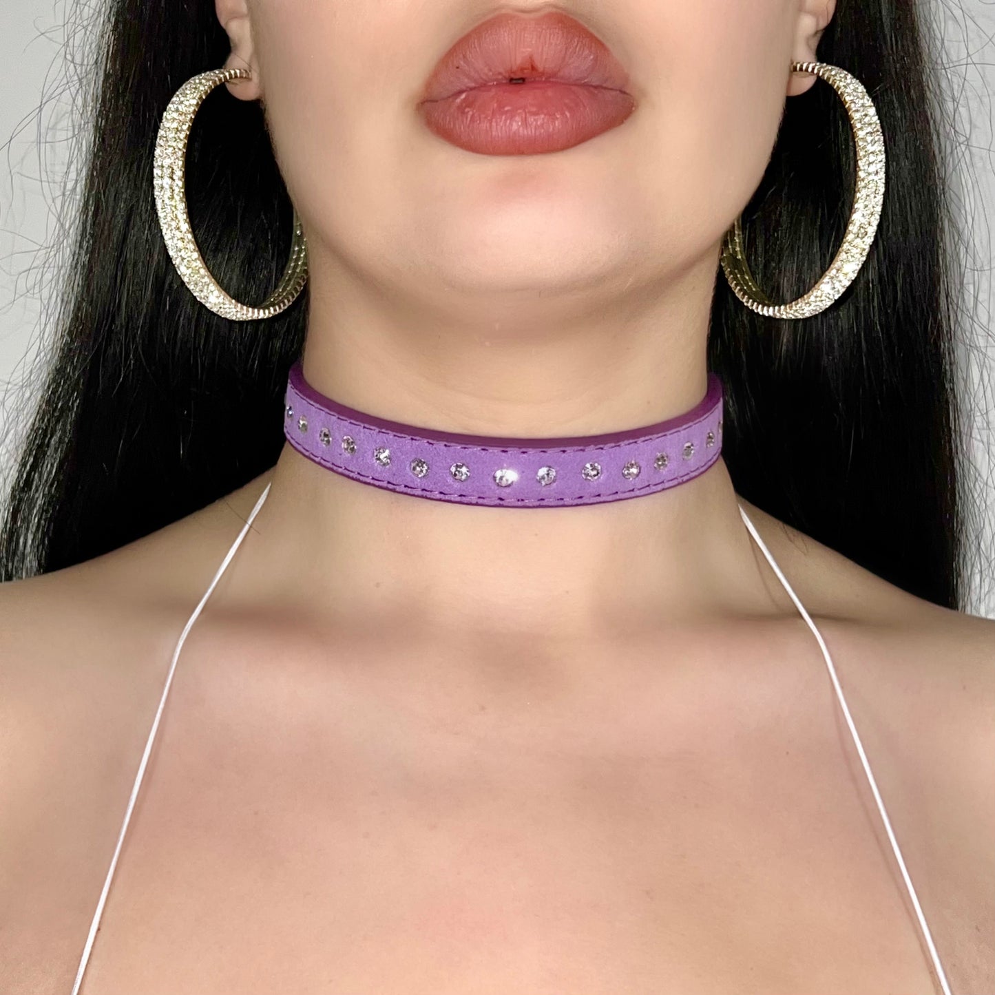 Diamond Collar Choker: Purple