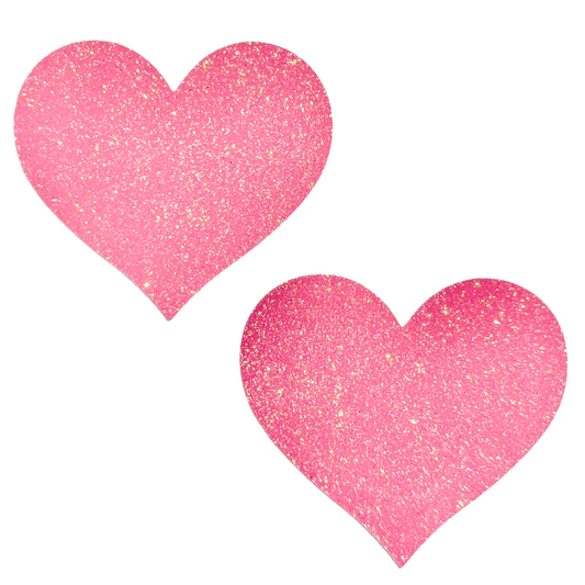 Heart Throb Pasties: Glitter Pink