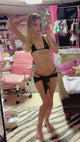3 Piece Mesh Kini w. Wrap: Mesh Black