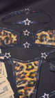 ACE Charm Bandeau Top: Glossy Leopard n' Halo Black