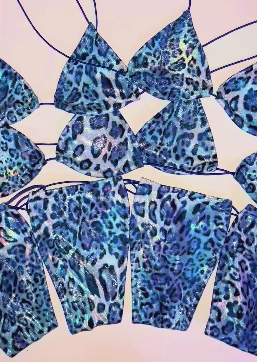 ACE Tieable Microkini: Glossy Leopard Blue