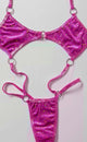 Flawless Holo Sequins Sling Onesie: Velvet Neon Pink
