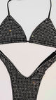 Angel Aura Hi Waist Set: Bedazzled Black